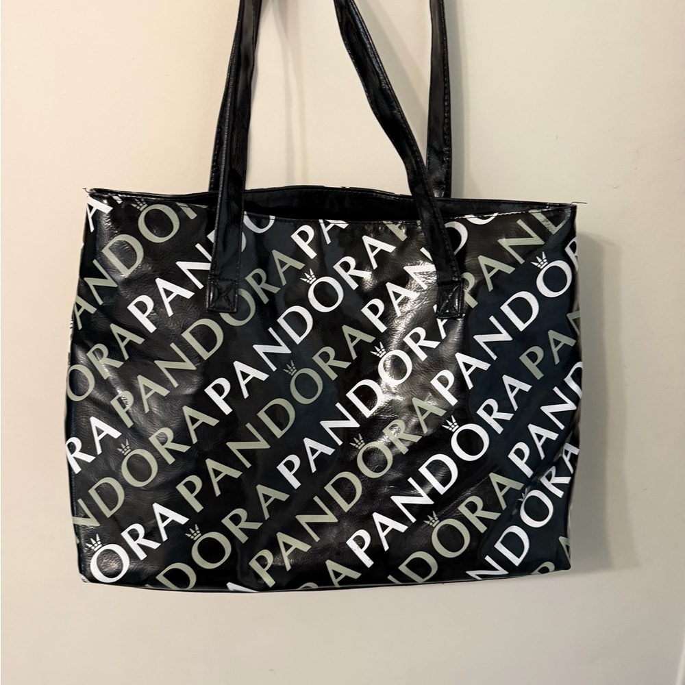 Pandora Black and White Logo Tote
